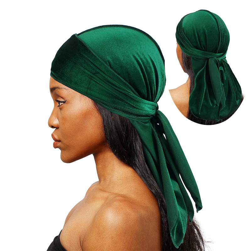 Men'S Fashion With Hat - Unissex masculino feminino veludo durags bandana
