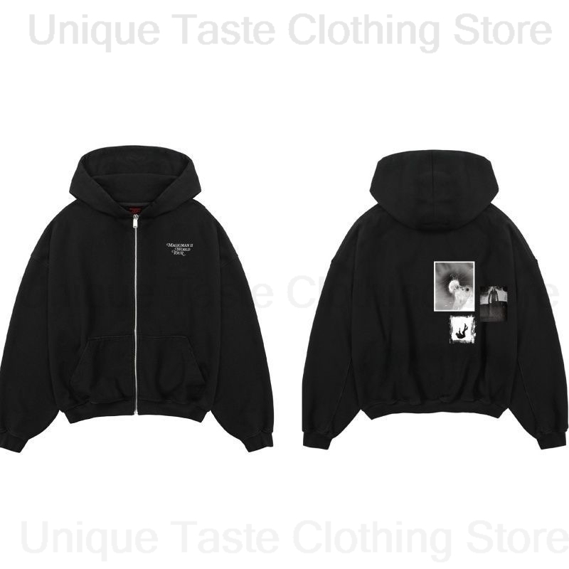 Mens Fashion Zip Up Hoodies - Jackson wang mágico 2 mesmo zíper