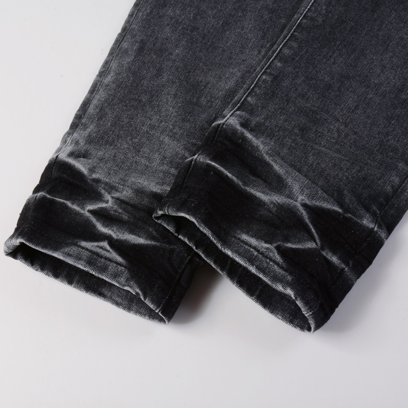 Men'S Fashion Grey Jeans - Calças Jeans Masculinas Slim Fit Elásticas