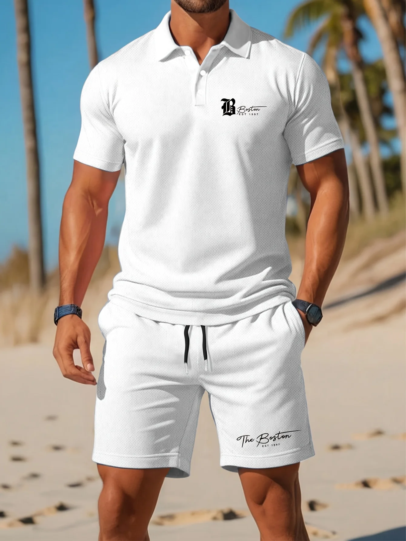 Men'S Fashion Videos - Conjunto de Camisa Polo Masculina Nova