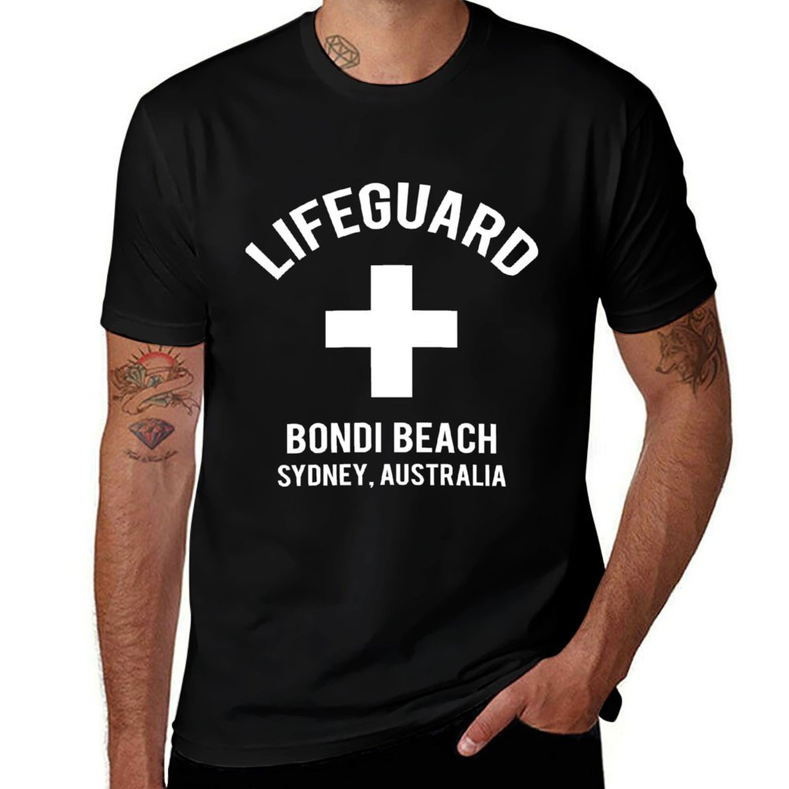Men'S Fashion Sydney - Camiseta Lifeguard Bondi Beach Sydney, Austrália,