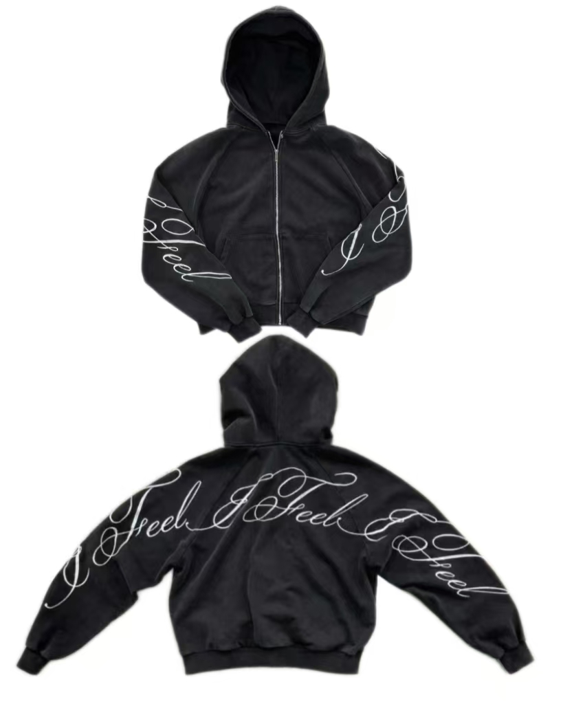 Mens Fashion Zip Up Hoodies - Y2k harajuku gótico carta impressão retro