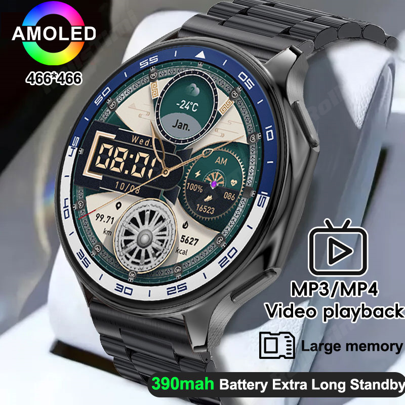 Men'S Fashion X - 1.43 amoled relógio inteligente 3d surround