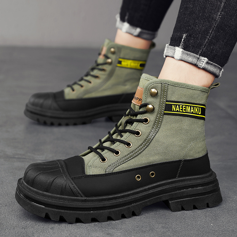 Men'S Fashion News - Botas de lona dos homens moda
