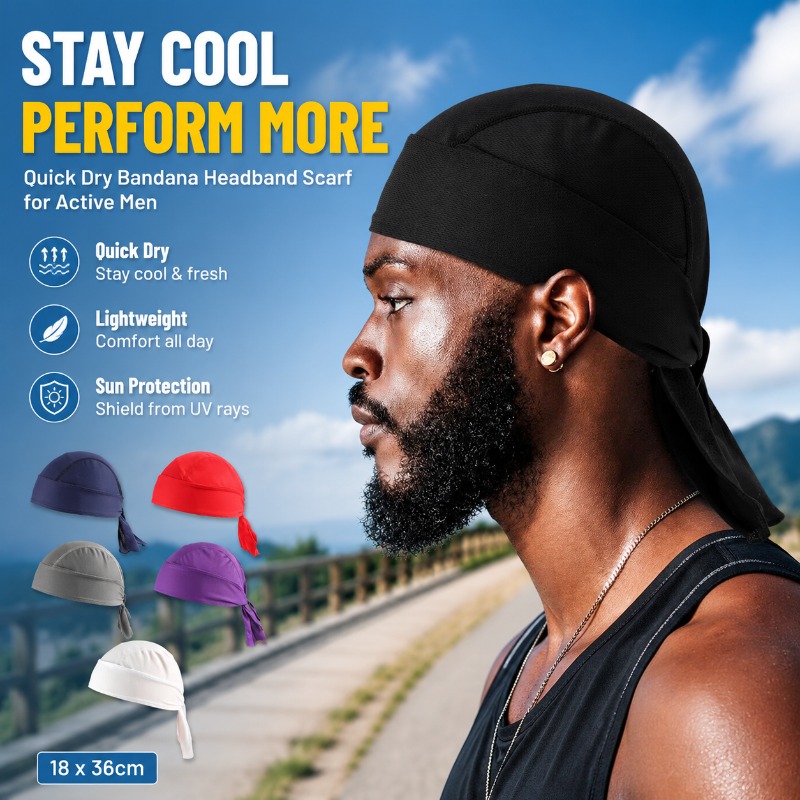 Men'S Fashion With Hat - Lenço de Cabeça em Poliéster de