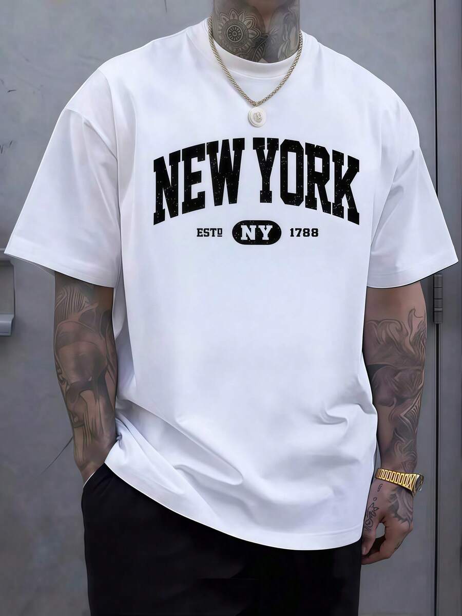 Men'S Fashion New York - 1 peça de roupa masculina, camiseta