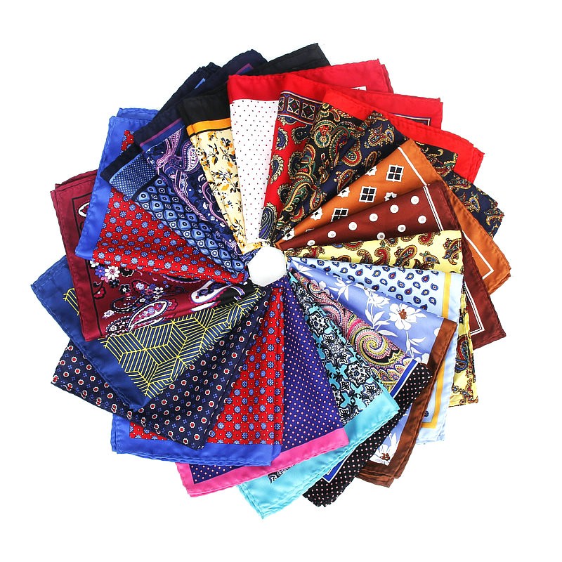 Men'S Fashion X - Lenço Paisley Dot Masculino, Lenço Quadrado