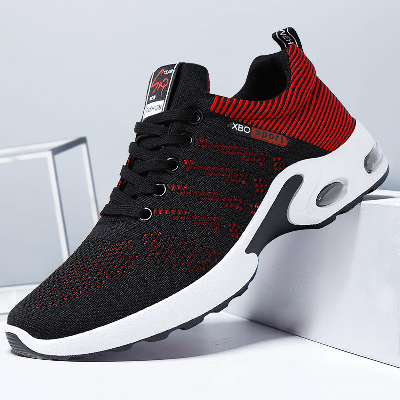 Mens Fashion Trainers - Tênis de corrida respirável com cadarço