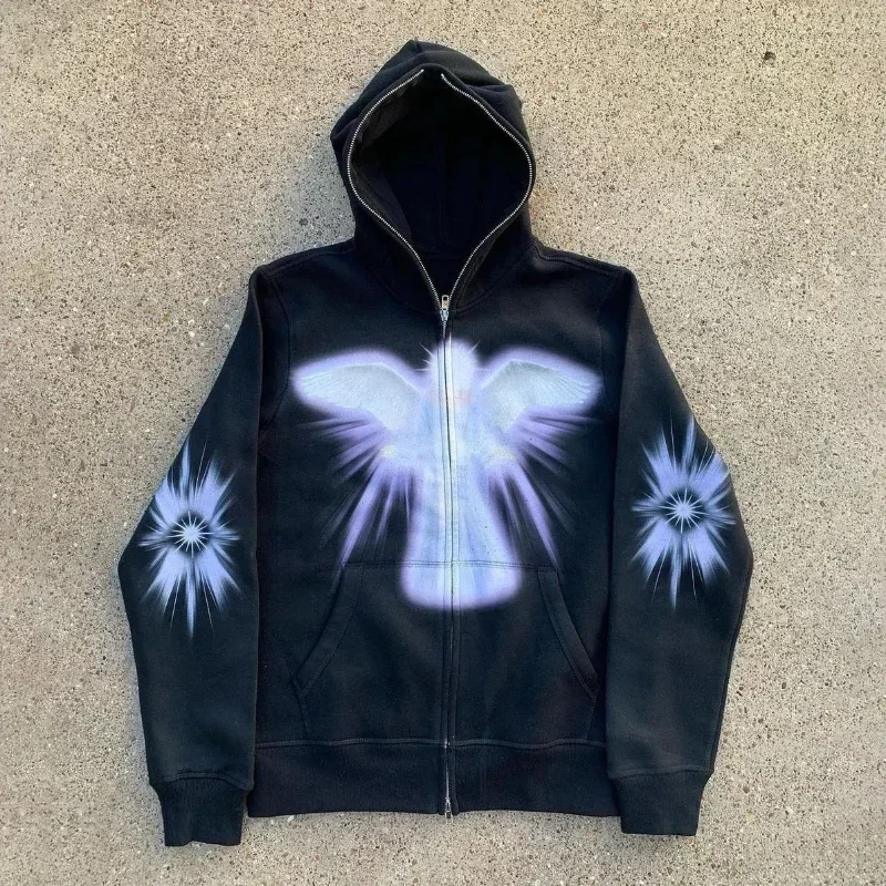 Feminino masculino y2k moda ho - Mens Fashion Zip Up Hoodies avaliação e preço
