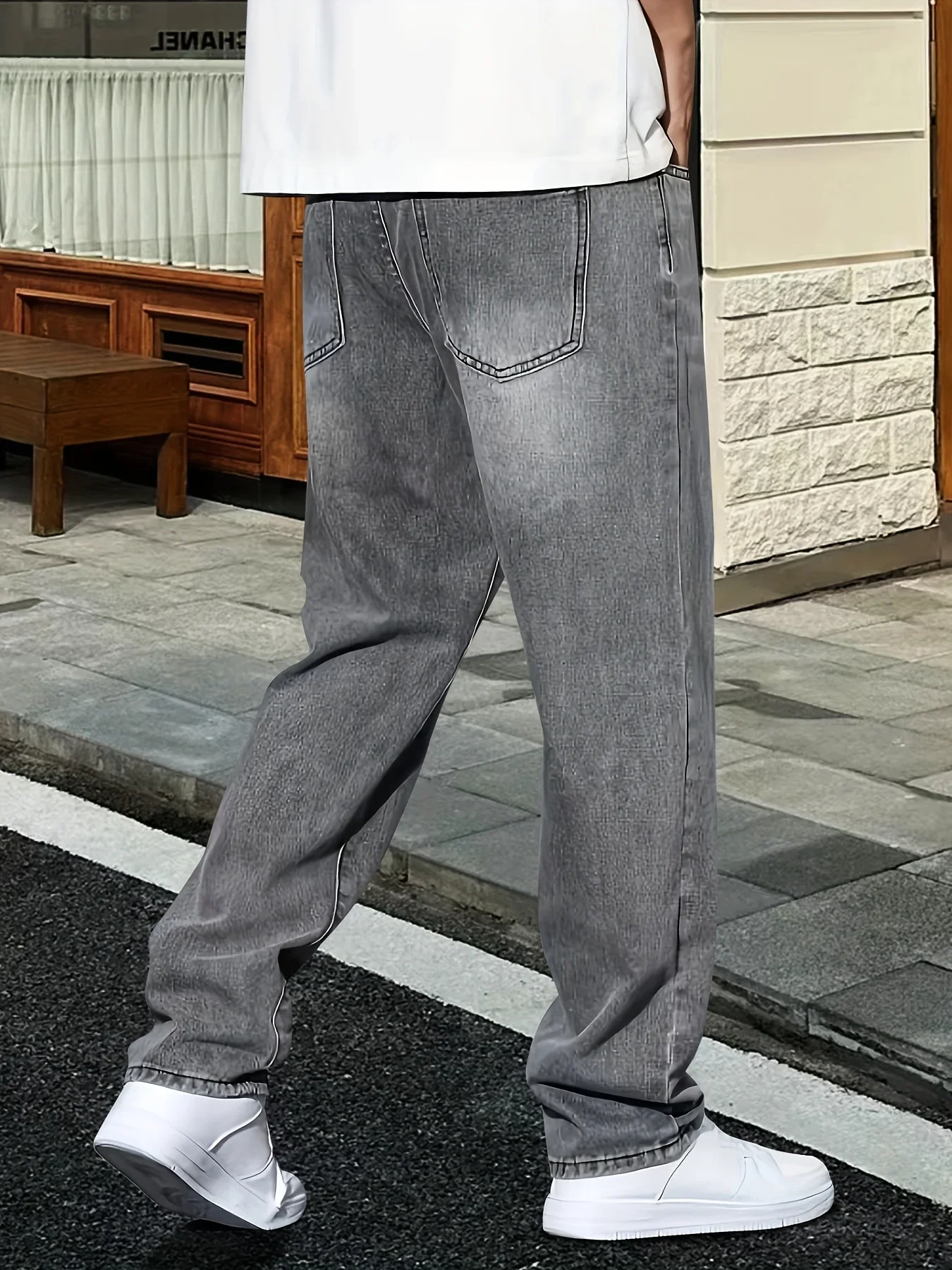 Calça jeans masculina cinza ca - Men'S Fashion Grey Jeans avaliação e preço