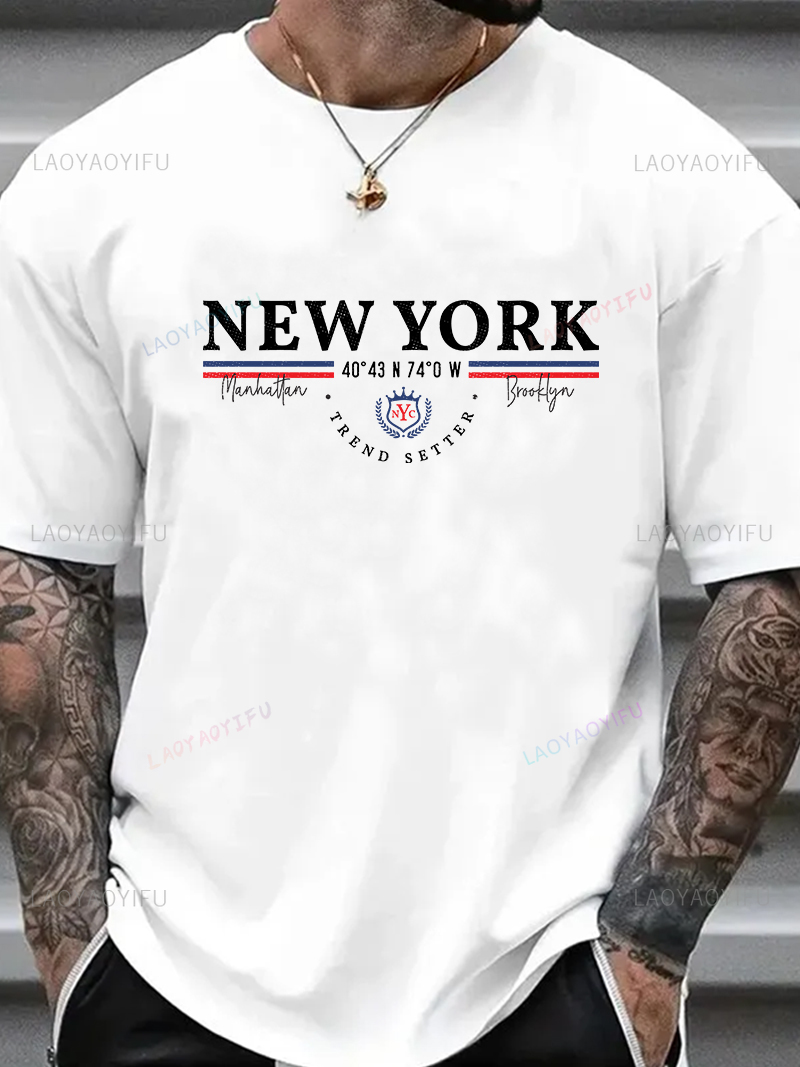 Nova york carta gráfica camise - Men'S Fashion New York avaliação e preço