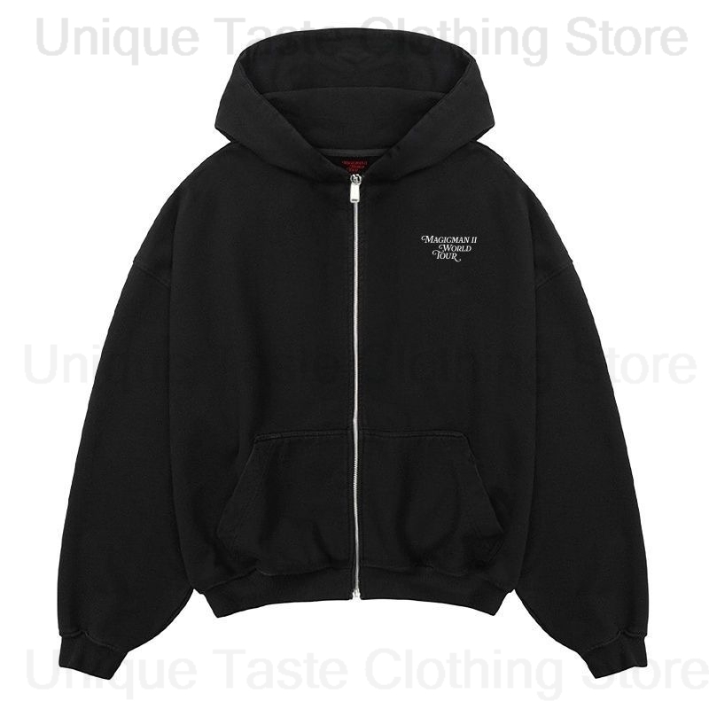 Jackson wang mágico 2 mesmo zí - Mens Fashion Zip Up Hoodies avaliação e preço