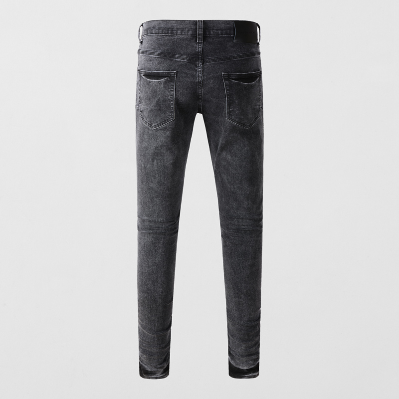 Calças Jeans Masculinas Slim F - Men'S Fashion Grey Jeans avaliação e preço