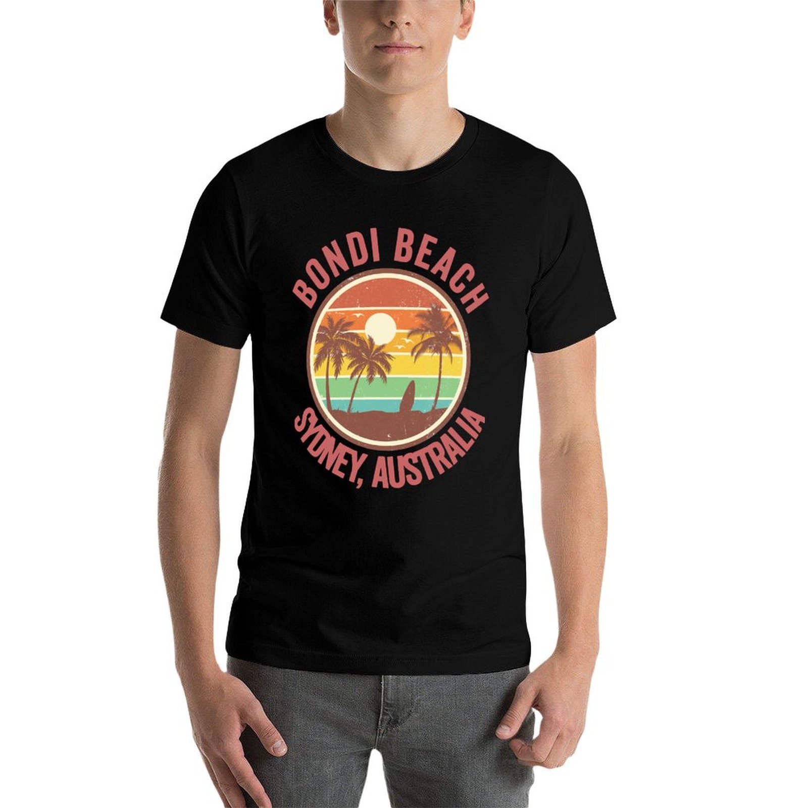 Camiseta retrô Bondi Beach Syd - Men'S Fashion Sydney avaliação e preço