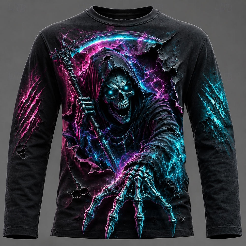 Camiseta Masculina de Manga Lo - Men'S Fashion T Shirts avaliação e preço