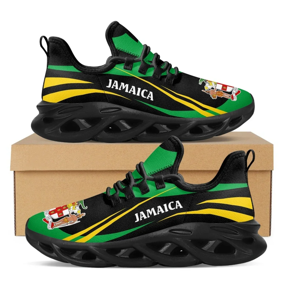 Jamaica bandeira impressão sap - Mens Fashion Trainers avaliação e preço