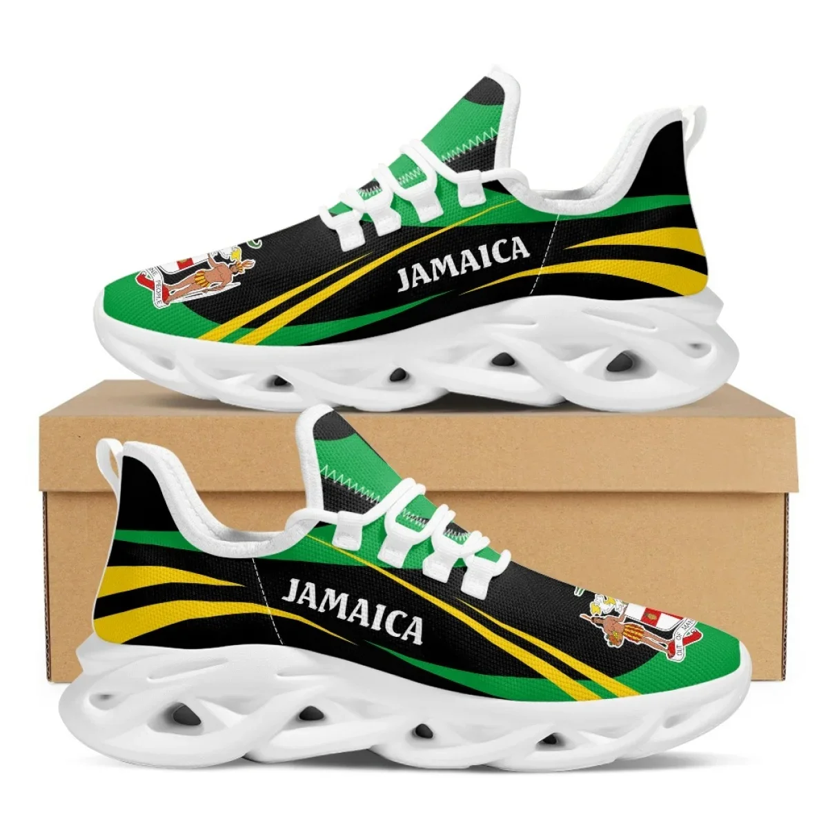 Jamaica bandeira impressão sap - Mens Fashion Trainers avaliação e preço