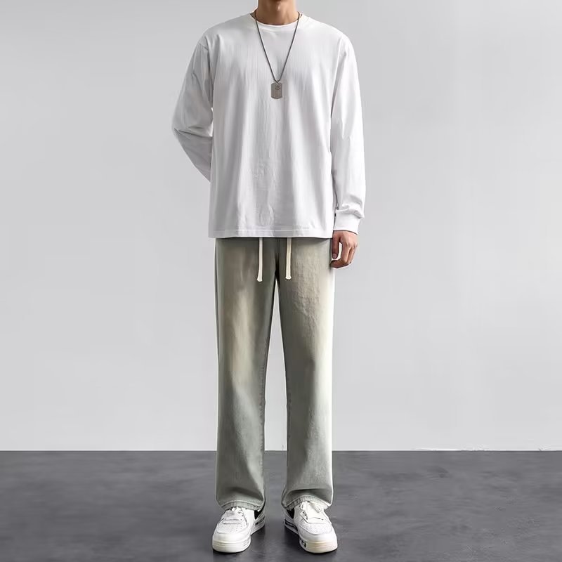 Calças Jeans Masculinas Estilo - Men'S Fashion Grey Jeans avaliação e preço