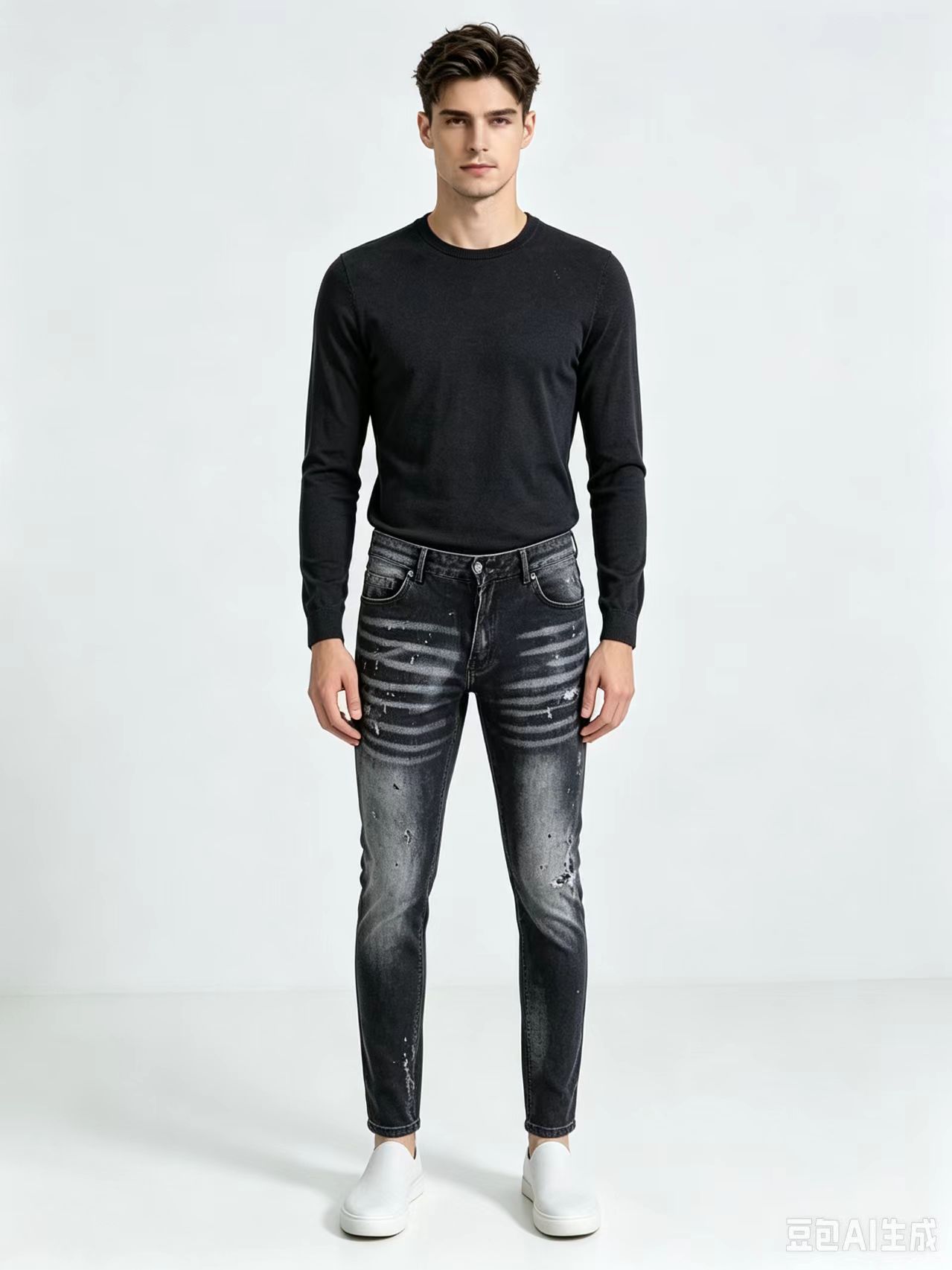 Calças Jeans Masculinas Estilo - Men'S Fashion Grey Jeans avaliação e preço