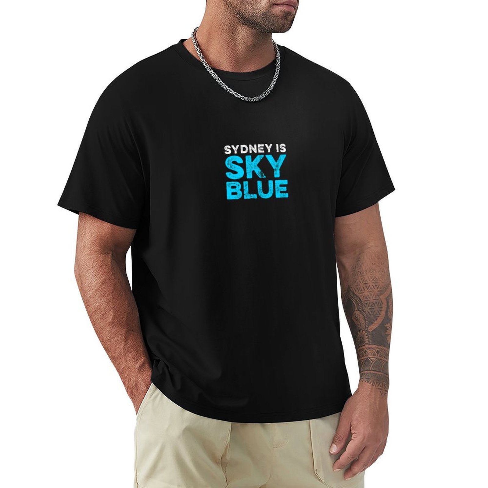 Camiseta azul céu de Sydney, c - Men'S Fashion Sydney avaliação e preço