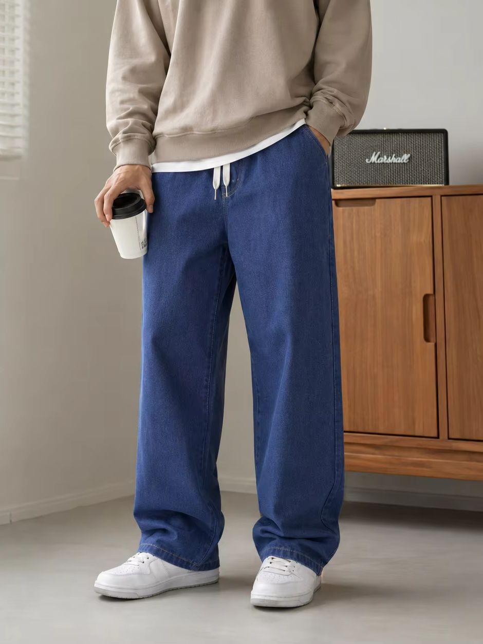 Calças Jeans Masculinas Casuai - Men'S Fashion Grey Jeans avaliação e preço