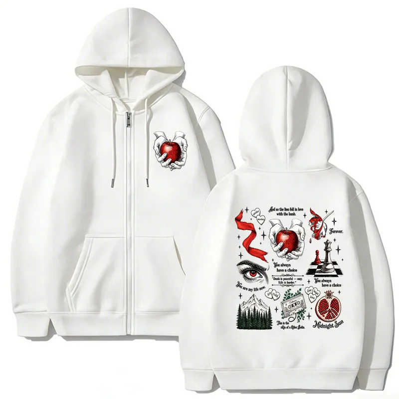 Moletom com zíper Wolf Romance - Mens Fashion Zip Up Hoodies avaliação e preço
