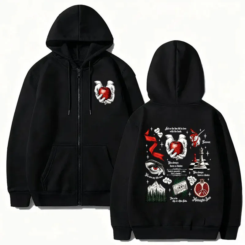 Moletom com zíper Wolf Romance - Mens Fashion Zip Up Hoodies avaliação e preço