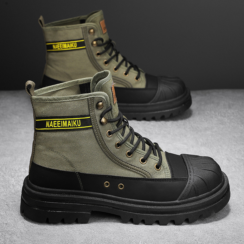 Botas de lona dos homens moda  - Men'S Fashion News avaliação e preço