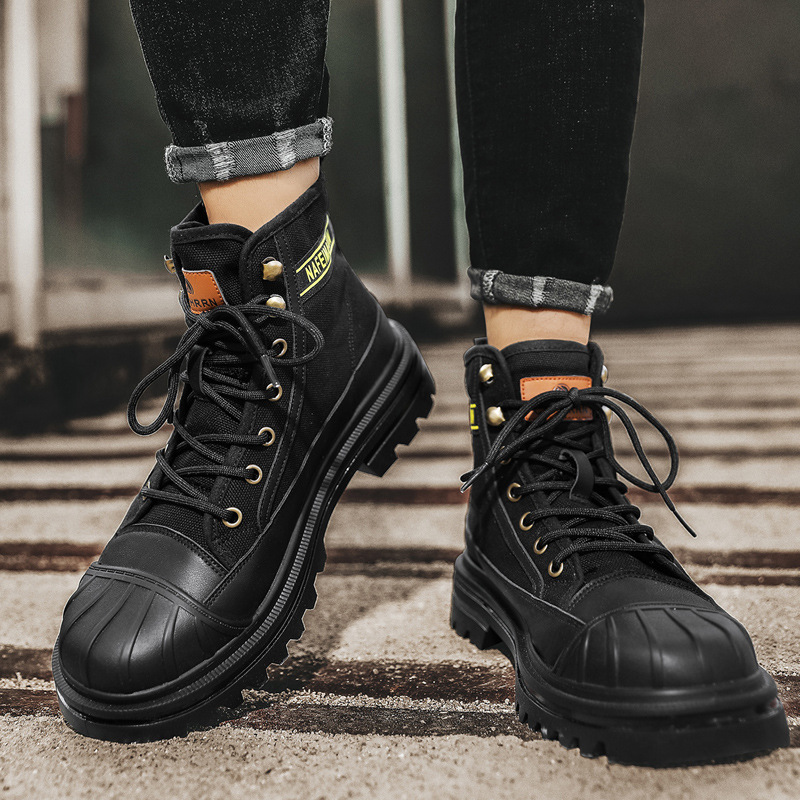 Botas de lona dos homens moda  - Men'S Fashion News avaliação e preço
