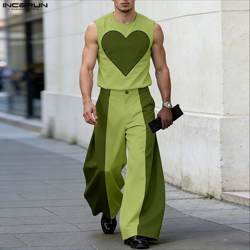 Conjuntos Masculinos INCERUN:  - Mens Fashion Summer avaliação e preço