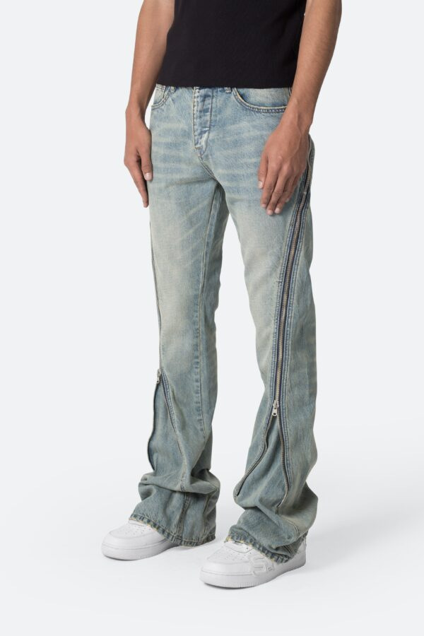 Calças Jeans Flare Simples e B - Men'S Fashion Grey Jeans avaliação e preço