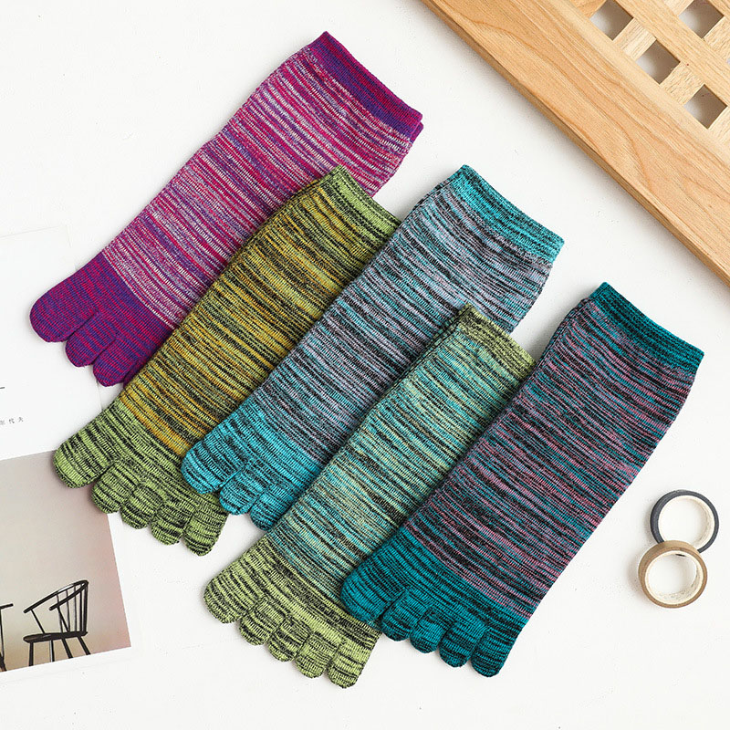 1/5 pares homem colorido toe f - Socks Ankle Men avaliação e preço
