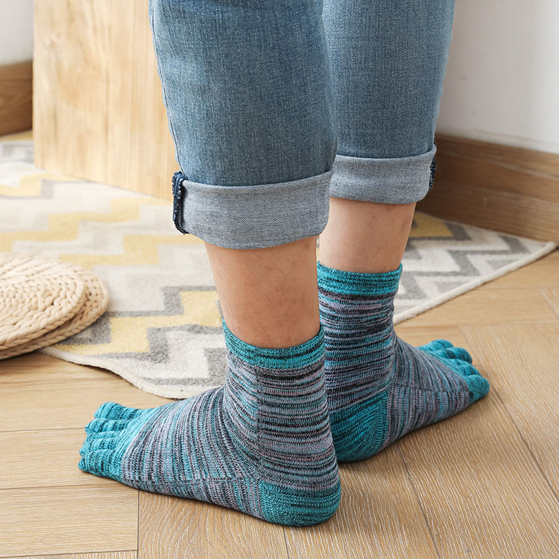 1/5 pares homem colorido toe f - Socks Ankle Men avaliação e preço
