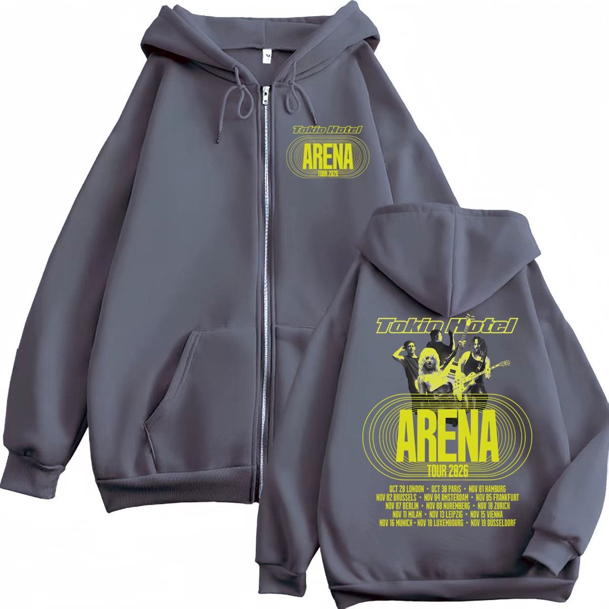Tokio Hotel Arena Tour 2026: M - Mens Fashion Zip Up Hoodies avaliação e preço