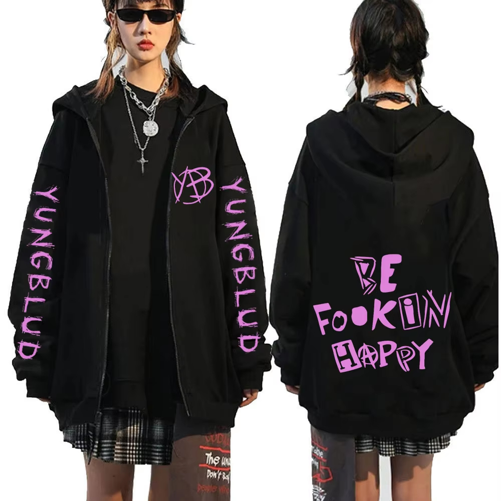 Rock Singer Yungblud Be Fookin - Mens Fashion Zip Up Hoodies avaliação e preço