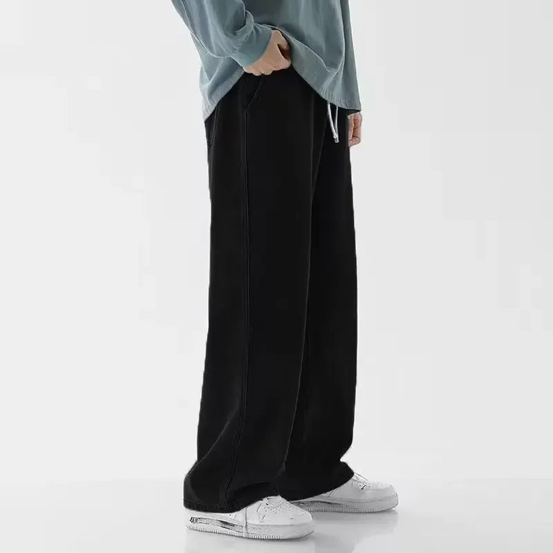 Estilo coreano streetwear nova - Men'S Fashion Grey Jeans avaliação e preço